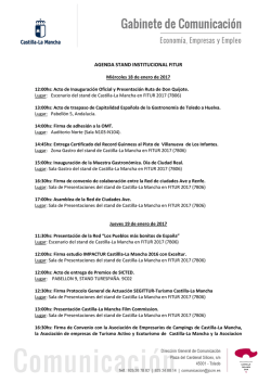 AGENDA INSTITUCIONAL FITUR CLM