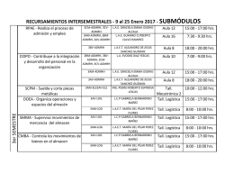 Recursamiento Intersemestral ene 2017