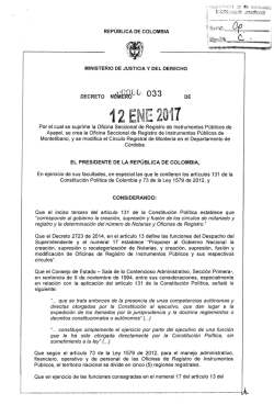 decreto 33 del 12 enero de 2017