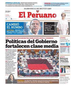 Políticas del Gobierno fortalecen clase media - Peruana