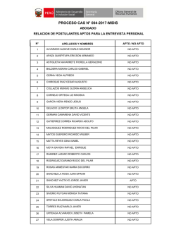 PROCESO CAS N° 004-2017