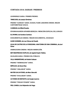 PALMARÉS CORTADA 2016