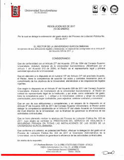 Resolución 005 de 2017 - Universidad Surcolombiana