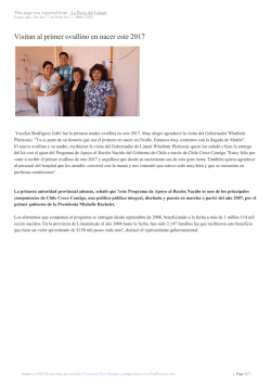 Visitan al primer ovallino en nacer este 2017