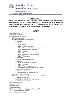 Licitación pública Alicante jardinería y limpieza