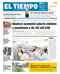 Maduro aumentó salario mínimo y pensiones a Bs 40 mil