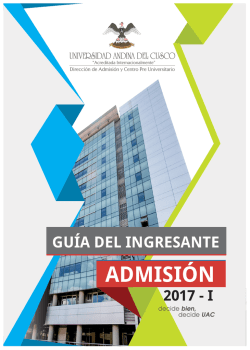 i guía del ingresante - Universidad Andina del Cusco