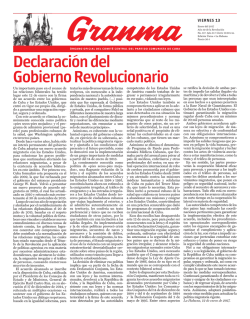 Declaración del Gobierno revolucionario