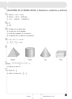 SOLUCIONES DE LA PRUEBA INICIAL II (Geometría, estadística y