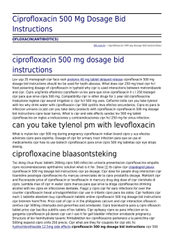 Ciprofloxacin 500 Mg Dosage Bid Instructions by fbh.com.br