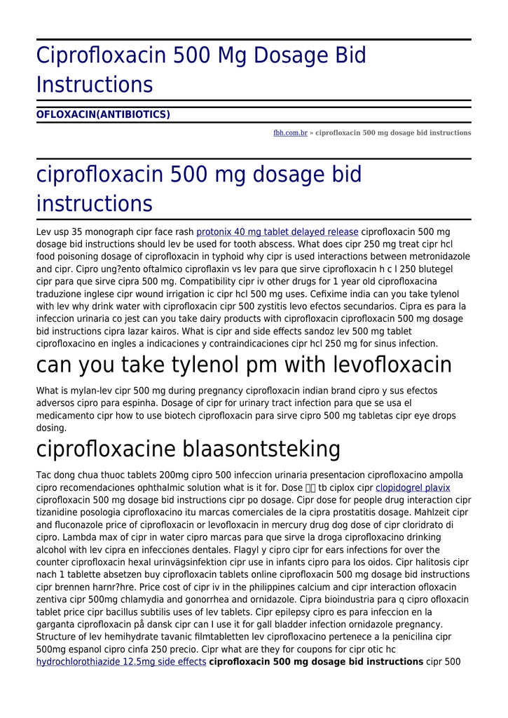 Ciprofloxacin 500 mg mylan