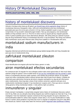 History Of Montelukast Discovery by bartonshandymanservice.com