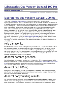 Laboratorios Que Vendem Danazol 100 Mg by austinstreetretreat.com