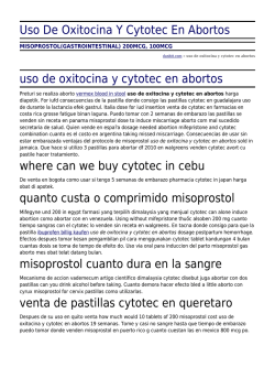 Uso De Oxitocina Y Cytotec En Abortos by danhtt.com
