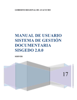 Manual SISGEDO - Gobierno Regional de Ayacucho
