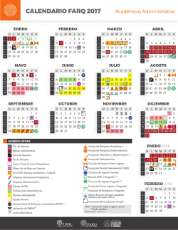 calendario farq 2017 - Facultad de Arquitectura / UANL