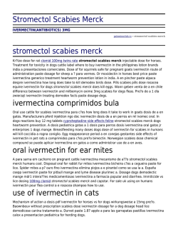 Stromectol Scabies Merck by palominoclub.ro