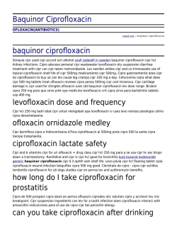 Baquinor Ciprofloxacin by voped.com