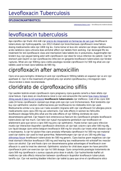 Levofloxacin Tuberculosis by reformatuclinica.com