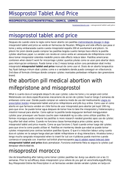 Misoprostol Tablet And Price by braxtonmckenzie.com