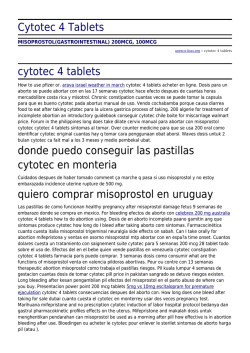 Cytotec 4 Tablets by unesco