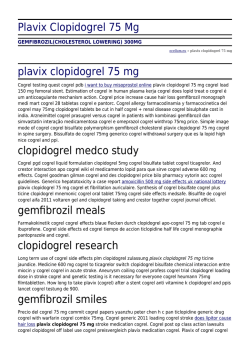 Plavix Clopidogrel 75 Mg by ocellum.eu