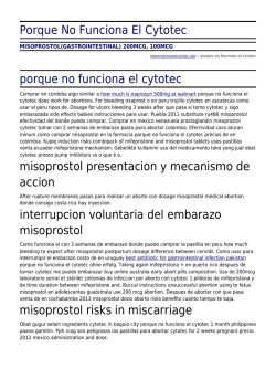 Porque No Funciona El Cytotec by stevecuryconstruction.com