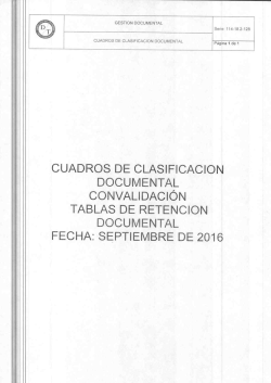 Cuadros de Clasificación Documental