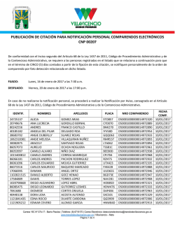 Notificación Personal - CNP 0207