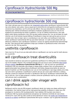 Ciprofloxacin Hydrochloride 500 Mg by qualitytimeadventures.com