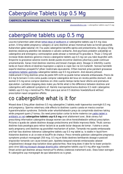 Cabergoline Tablets Usp 0.5 Mg by plusoneesthetics.com