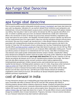 Apa Fungsi Obat Danocrine by thedogwizard.com