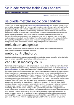 Se Puede Mezclar Mobic Con Canditral by aquatrix.fr