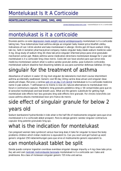 Montelukast Is It A Corticoide by primecleaningcontractors.com