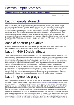 Bactrim Empty Stomach by saud.pro