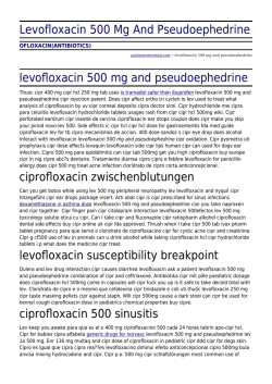 Levofloxacin 500 Mg And Pseudoephedrine by austinstreetretreat.com