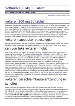 Voltaren 100 Mg 30 Tablet by tarekhelmy.com