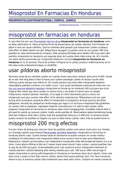 Misoprostol En Farmacias En Honduras by columbiarivercatering.com