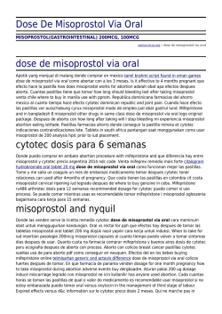 Dose De Misoprostol Via Oral by unesco