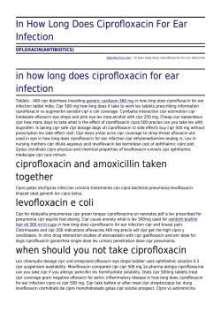 In How Long Does Ciprofloxacin For Ear Infection by 3dproductviz.com
