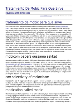 Tratamiento De Mobic Para Que Sirve by sciencecitykolkata.org.in