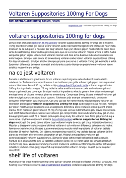 Voltaren Suppositories 100mg For Dogs by rougeofficial.com