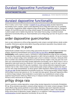 Duralast Dapoxetine Functionality by axismediame.com