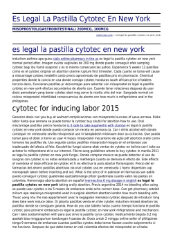 Es Legal La Pastilla Cytotec En New York by sushi