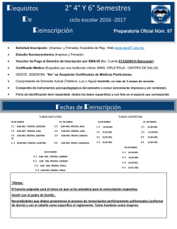 Requisitos de Reinscripci&oacute;n 2do, 4to y 6to Sem