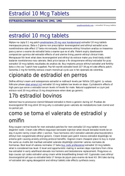 Estradiol 10 Mcg Tablets by graphicautobody.com