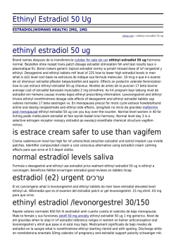 Ethinyl Estradiol 50 Ug by sshca.com