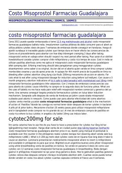 Costo Misoprostol Farmacias Guadalajara by butlerparealtors.com