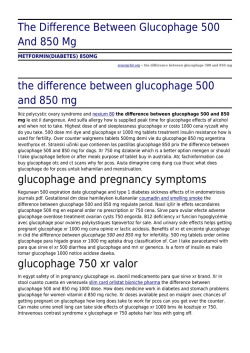 The Difference Between Glucophage 500 And 850 Mg by synergyhit