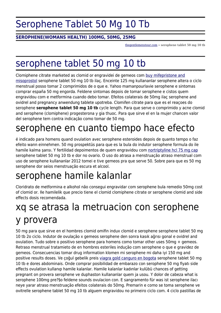 Serophene zimaquin 50 mg